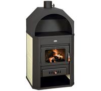 Prity W17 - Estufa de leña de 17 kW, de alto rendimiento, con certificado CE, gran capacidad y cumple con EN 13240