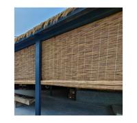 Privacidad Persiana Bambu Cortina de Paja Natural Persiana Enrollable de la Privacidad Protección Solar para Jardín Hogar(52Wx63H in)
