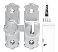 Privacy Door Latch, No-Drill Safety Lock, Metal Inside Locking Hardware, 7.5x2.3x0.4 cm Slide Bolt Design, Non-Damaging Installation for Bathroom, Bedroom, Dorm