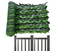 Privacy Fence Screen - 50x100cm Artificial Leaf Panels, Dense Ivy Leaves Weatherproof Privacy Fence Panels for Patio, Balcony, Garden, Backyard; Artificial Greenery Wall for Wedding Backdrop, Décor