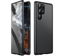 Privacy Magnetic Double Sided Tempered Glass Phone Case for Samsung Galaxy S25, S24, S23, S22, S21 Series, Anti-Peeping Screen, Wireless Charging (S23Ultra,Black)
