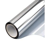 Privacy Window Film | Mirror Effect Static Cling Tint Films, UV Blocking Heat Reduction Glass Cover, Removable Non Adhesive Solution For Home Doors windws Office Sun Control and Protection