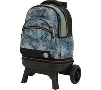 PRIVATA Carro Compact Premium Desmontable, Mochila Escolar con Ruedas Grandes y Silenciosas, 35L, 5 Compartimentos, Tirantes Ergonómicos, Bolsillo Lateral para Botella, Asa Acolchada Superior, Thunder