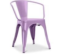 PRIVATEFLOOR Silla de Comedor con Reposabrazos - Acero - Nueva edición - Stylix