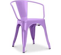 PRIVATEFLOOR Silla de Comedor con Reposabrazos - Acero - Nueva edición - Stylix