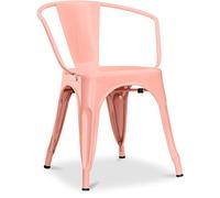 PRIVATEFLOOR Silla de Comedor con Reposabrazos - Acero - Nueva edición - Stylix