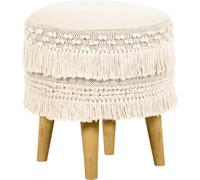 PRIVATEFLOOR Taburete Puff Redondo - Estilo Boho Bali - Debra