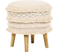 PRIVATEFLOOR Taburete Puff Redondo - Estilo Boho Bali - Jenny