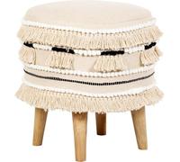 PRIVATEFLOOR Taburete Puff Redondo - Estilo Boho Bali - Juliet