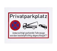 Privatparkplatz Reflektierend En Aluminio,15x20 Cm,Resistente Al Agua Y UV, Señal De Parking Privado, Carteles Parking Privado, Con Agujeros Para Fácil Instalación Y Aviso De Cartel Prohibido Aparcar
