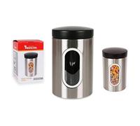 Privilege Bote Cocina Acero Inoxidable con Tapa, Medida 12.1 x 19.6 cm