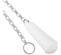 PrixPrime - Tirador de empuñadura Blanca con Cadena para Cisterna de Inodoro