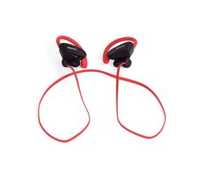 PRIXTON AB100 - Auriculares Inalámbricos Deportivos con Bluetooth Diseño Ergonómigo - Rojo