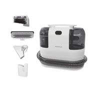 PRIXTON Aspirador de tapicerías y alfombras AquaClean, 500W, Diseño Compacto, Sistema de Pulverización Ajustable, Depósito de 1,25L de Agua Limpia y 0,75L de Agua Residual, Pulveriza, Limpia y Aspira