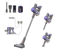 PRIXTON Aspirador Vertical Inalámbrico Sirocco Cyclone 2 en 1, 400 W, 30 kPa, Filtro HEPA H12, Pantalla LED, hasta 40 min Autonomía