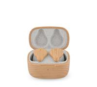 PRIXTON Auriculares Inalámbricos TWS163, Earbuds con diseño de Color Madera Eco, Bluetooth 5.4, Tecnología ENC