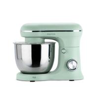 PRIXTON Batidora Amasadora KR250 para Repostería, Potencia 1500W, 10 Velocidades, Bol Acero Inoxidable de 5 litros, 3 accesorios, Tapa Transparente, Color Verde Mint Mate