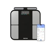 PRIXTON BC400 Body Metric Báscula de Baño Inteligente con Bioimpedancia, 56 Medidas Corporales, App Multiusuario (hasta 200), Electrodos Extensibles, 180 kg, IMC, Grasa y Masa Muscular