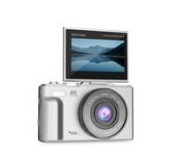 PRIXTON Cámara Digital Xplorer DV900, WiFi, App Móvil, Pantalla Giratoria LCD, Resolución 4K, 64MP, 9 Funciones de Cámara, Batería extraíble Recargable, Autonomía 1,5h, Tarjeta SD hasta 256GB, Plata