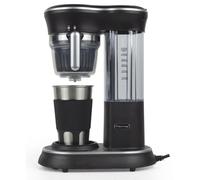 PRIXTON Cafetera Capri con molinillo, Sistema por goteo, Vaso de acero inoxidable con tapa, 600 W