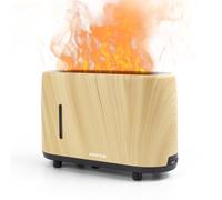 PRIXTON Humidificador de aire con efecto llama Essence, Difusor de Aromas y Aceites esenciales, 240 ml, Temporizador, 7 colores, Ultrasilencioso, Aromaterapia, Simulador de volcán, Apagado Automático