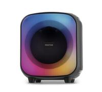 PRIXTON Altavoz Portátil Jaia con Bluetooth/USB/AUX/TF/FM, Entrada para 1 Micrófono, Potencia 40 W, Autonomía 9h, Efecto Bass, Función Voice Cut, 6 Efectos de Luz LED, Negro