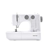 PRIXTON Máquina de Coser P135, 45 Puntadas, Ojal Automático 4 Pasos, Enhebrador Automático, Zigzag Elástico, Doble Velocidad y Luz Integrada para Arreglos y Manualidades