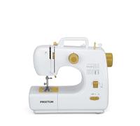 PRIXTON - Mini Maquina de Coser Portatil con Cajón para Accesorios, Lámpara Integrada y 16 Tipos de Puntadas Diferentes, Incluye Pedal | P120