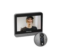 PRIXTON Mirilla Digital Smart Guard DV50, Pantalla a Color de 4,3", WiFi y App móvil, Visión Nocturna, Detector de Movimiento PIR, Audio bidireccional, Tarjeta SD de hasta 64GB, 3 Meses de Autonomía