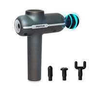 Pistola de masaje prixton gun fit synergy mgf80 5 velocidades 4 cabezales sin cables 50w 2000mah