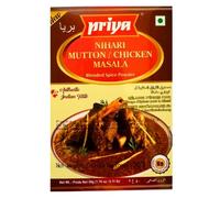 Priya Nihari Mutton/Pollo Curry Masala - Auténtica mezcla de especias indias, 50 g