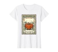 Prize Harvest - Calabaza de Granja de jardín de reliquia orgánica y sin OMG Camiseta gráfica económica, Mujer, Blanco, XL