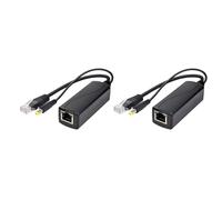 PRIZOM 2X 100M PoE Splitter 12V 1A IEEE 802.3Af 1.5KV Aislamiento Protección para Red Doméstica de Escritorio