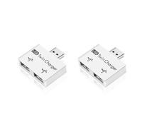 Prizom 2X portátil mini USB Hub a 2 puertos cargador Hub adaptador USB Splitter Dual USB carga Extender para teléfono ordenador
