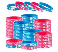 PRIZOM Brazaletes de RevelacióN de GéNero, Incluye Brazaletes de Team Boy y Brazaletes de Team para Fiesta de RevelacióN de GéNero (40 Piezas) A