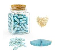 Prmape 101 Piezas Cápsulas con Mensajes, Azultransparente Cápsulas con Mensajes en Una Botella, Love Happy Letter Pill para Cumpleaños/San Valentín/Día De la Madre