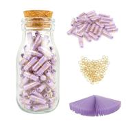 Prmape 101 Piezas Cápsulas de Mensajes Púrpura-Transparente, Cápsulas Negra con Mensajes en Una Botella, Love Happy Letter Pill para Cumpleaños/San Valentín/Día De la Madre