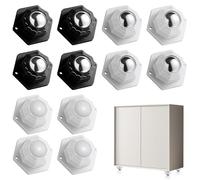 Prmape 12 Piezas Ruedas para Muebles Pesados, 360 Grados Mini Ruedas Giratorias Autoadhesivas, Universal Sin Ruido Ruedas Pequeñas para Muebles para Muebles Pequeños