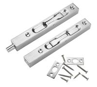 Prmape 2 Piezas Pestillo Deslizante Cerradura de Perno de Puerta,Puerta de Acción Perno acero inoxidable 304 para Instalar en Puertas,Ventanas y Armarios de Madera