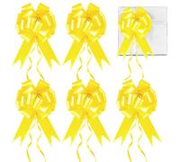 Prmape 30 Lazos Amarillos de Regalo, Lazo de Boda, Regalo de Coche, Lazos Amarillos para Bodas, cumpleaños, envoltorios de Regalo, Bolsas de azúcar para decoración de Coche