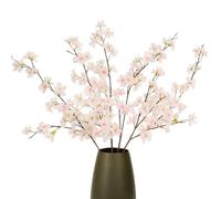 Prmape 4 Piezas Flores de Cerezo Artificiales, Flores Artificiales de Color Rosa, Ramas de Flores Cerezo 107 cm, Flor Artificial para Decorativas Hogar, Jarrón, Bodas, Mesa, Fiesta, Primavera