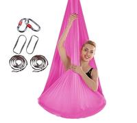 PRMTYUP Columpio De Yoga, Columpio EláStico De Aire Antigravedad, Kits De Hamacas De Yoga De 4 M, Hamacas Duraderas, Telas AéReas para Yoga, Equipo De Danza AéRea para Pilates,18,4 * 2.8m