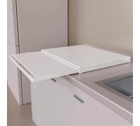 PRMTYUP Estante Organizador ExtraíBle para Microondas, Soporte De Acero Al Carbono para Microondas con Bandeja ExtraíBle, Bandeja ExtraíBle para Encimera, para Almacenamiento,Blanca,1pcs