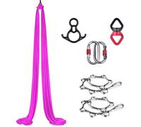 PRMTYUP Hamaca AéRea, Columpio De Yoga AéReo, Hamaca De Danza AcrobáTica, Hamaca De Yoga AéReo, Equipo De Yoga AéReo, Kit De Accesorios De Tela AéRea, para Danza AcrobáTica,O,10M*1.5M