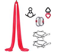 PRMTYUP Hamaca AéRea, Columpio De Yoga AéReo, Hamaca De Danza AcrobáTica, Hamaca De Yoga AéReo, Equipo De Yoga AéReo, Kit De Accesorios De Tela AéRea, para Danza AcrobáTica,D,8M*1.5M