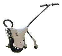 PRMTYUP Monociclo De Equilibrio 2 En 1 De 12 Pulgadas para NiñOs PequeñOs, Monociclos Ligeros con Luz, Pasamanos Y Ruedas Auxiliares, Bicicleta-Cochecito De Empuje Manual,Caqui