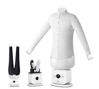 PRMTYUP Plancha AutomáTica Manos Libres Modelo 2026, Plancha con Pantalla TáCtil Mejorada, Planchado Y Secado RáPido En 8 Minutos, Temperatura Y Tiempo Ajustables,Blanca,1400W