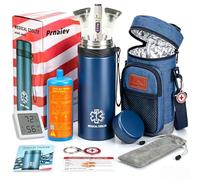 Prnaiev Enfriador de insulina Bluetooth 48H 7 bolígrafos, estuche de viaje, enfriador de medicamentos para viajes, con soporte para botellas aislado, monitor inteligente de temperatura y humedad