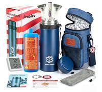 Prnaiev Enfriador de insulina Bluetooth 48H 7 bolígrafos, estuche de viaje, enfriador de medicamentos para viajes, con soporte para botellas aislado, monitor inteligente de temperatura y humedad