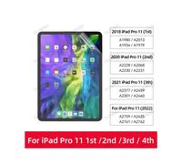 (Pro 11 pulgadas 2018-2022) Protector de pantalla con tacto de papel, pintura PET mate para iPad 7, 8, 9, 10,2